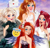 Princesses en costumes d'anges