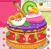 Délicieux gâteau aux fruits